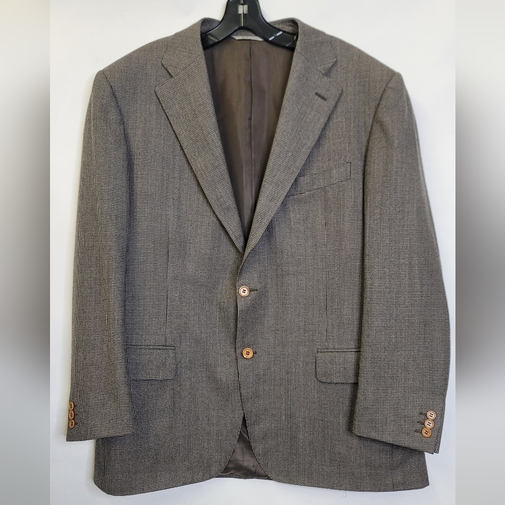 Canali   grey and brown   wool blazer